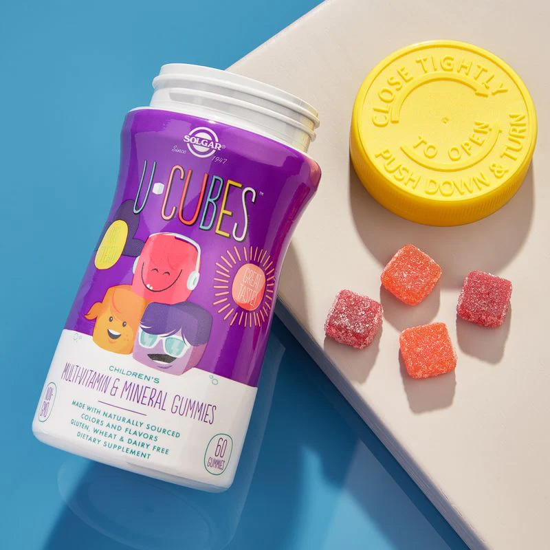 Solgar U-Cubes, Dětský multivitamín a multiminerál, 60 gumíků